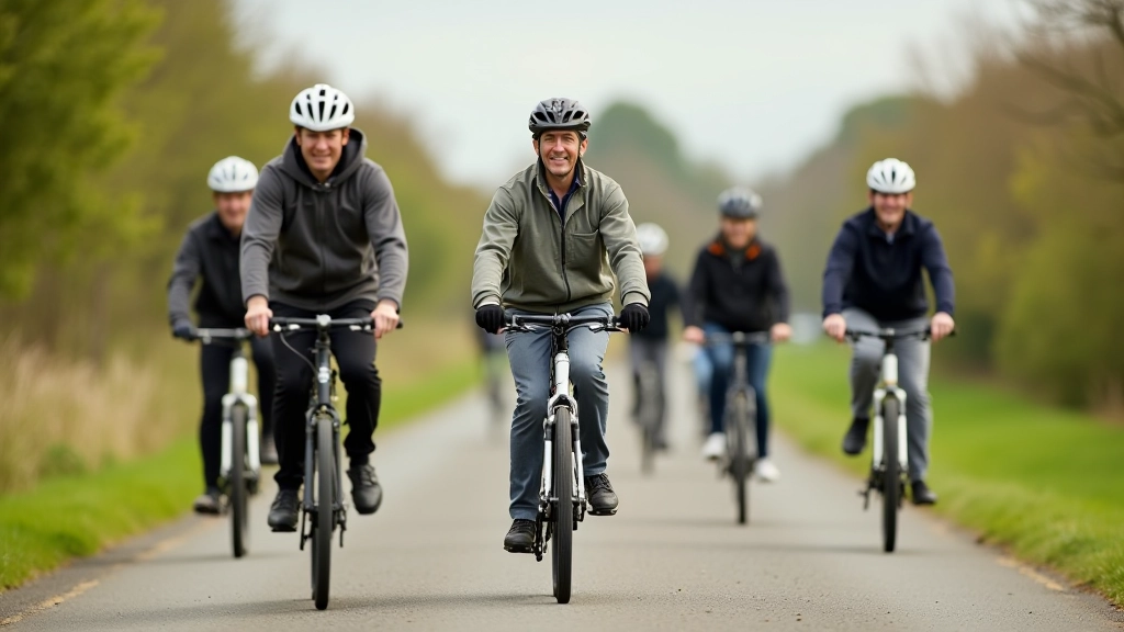 Senior cyclist confidence workshop with bike handling practice